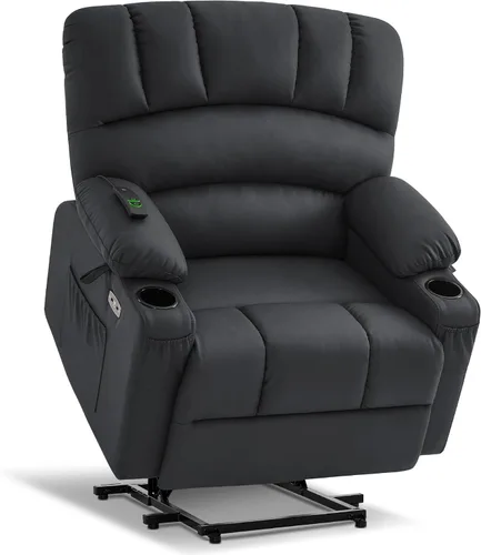 Miniatura 14 de MCombo Silla reclinable de elevación eléctrica extragrande para ancianos, silla elevadora con calor y masaje, reclinable para personas grandes
