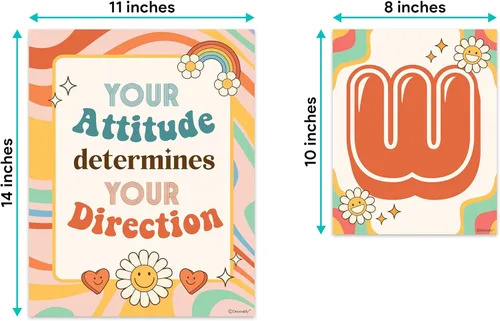 Miniatura 10 de Decorably 15 pósteres geniales de bienvenida para aula, inspirador, decoración laminada mate, para escuela, pasillos, tablones de anuncios