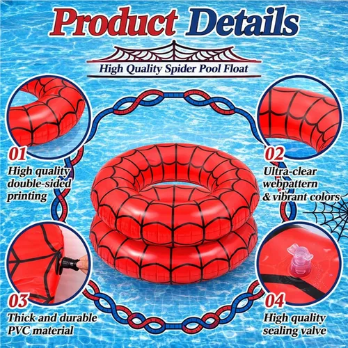 Miniatura 3 de Flotador de piscina con bandera de Estados Unidos de 36 pulgadas, anillo inflable para piscina, flotador patriótico redondo para playa, lago