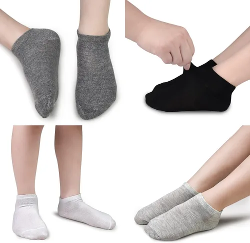 Miniatura 2 de Calcetines para niños, 25 pares de calcetines tobilleros para niños y niñas, calcetines de corte bajo sólido suave para la escuela para niños de 1 a