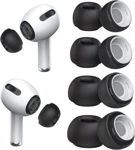 Miniatura 8 de [4 pares] Puntas de repuesto para los oídos para AirPods Pro y AirPods Pro 2 con orificio de reducción de ruido, puntas de silicona para los oídos