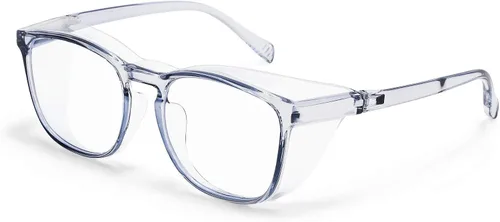 Miniatura 10 de Gafas de seguridad anti niebla para mujeres y hombres, TR90, lentes de bloqueo de luz azul, transparentes, antiarañazos, protección UV, marco