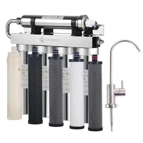 Miniatura 3 de Filtro de agua de acero inoxidable para fregadero, sistema de filtro de agua de ultrafiltración de 0.01 m, reduce PFAS, PFOAPFOS, fluoruro, cloro