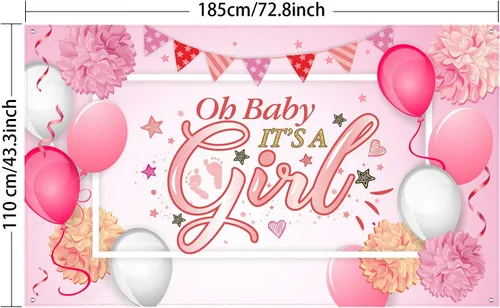 Miniatura 2 de Blulu - Fondo para decoración de fiesta de baby shower, tela resistente de gran tamaño, telón de fondo grande de tela durable hecho para baby