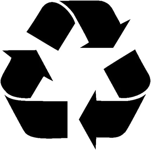 Etiquetas adhesivas de vinilo para papelera de reciclaje, diseño #2, calcomanías adhesivas de reciclaje (1 x 1 pulgada, plateado)