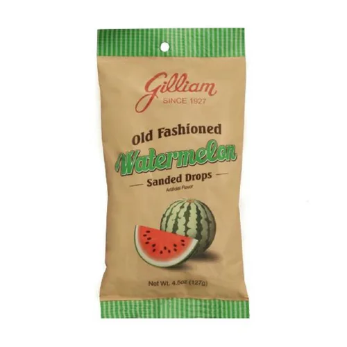 Gilliam Old Fashioned Candy - Gotas de sandía lijadas con sabor a caramelo (bolsa de 4.5 onzas) (sandía)