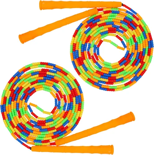 Miniatura 7 de Supertrip Cuerda de saltar holandesa doble cuerda de saltar suave con cuentas de 16 pies, cuerda de saltar para mujeres, adultos, niños, cuerda