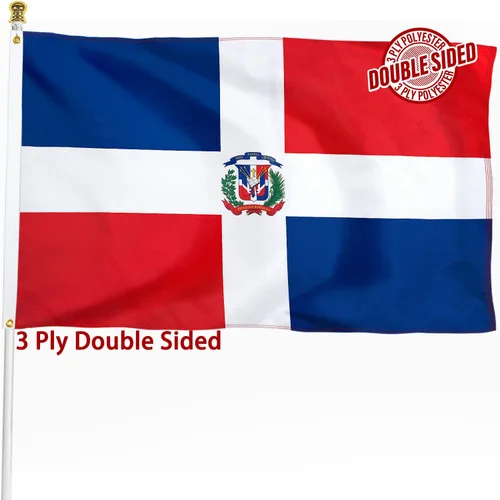 Miniatura 20 de Bandera de Nicaragua de 3 x 5 pies para exteriores, bandera nacional nicaragüense, bandera nacional nicaragüense, doble cara de 3 capas de poliéster
