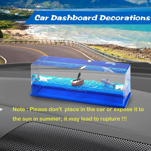 Miniatura 4 de Honsheng Unsinkable Surfing Boy Wave Boat Fluid Toy in a Box Bottle Acrylic Paperweight Desk Decor Toy Gifts Liquid Wave Cruise Fluid Ship Ornament