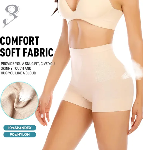 Miniatura 5 de Pantalones cortos moldeadores sin costuras para mujer, pantalones cortos para debajo del vestido, control de abdomen, ropa interior moldeadora