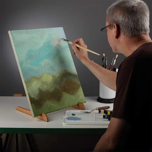 Miniatura 4 de The Overby - Caballete de pintura de mesa, portátil, compacto, fácil de transportar, sostener y exhibir lienzo estirado estable, 12 pulgadas, madera