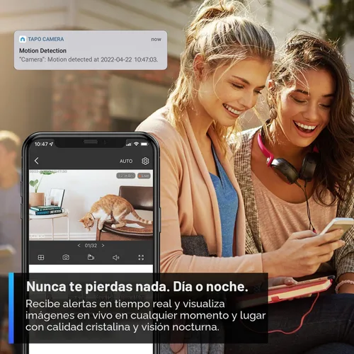 Miniatura 6 de Tapo Cámara de seguridad 2K para monitor de bebé, cámara para perro con detección de movimiento, audio de 2 vías, visión nocturna, almacenamiento