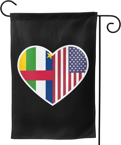 Miniatura 4 de I Love America And The Central African Republic Garden Flag 12.5"x18" Inch Double Sided Garden Flags Home Lawn Outdoor Decor Flags Party Banner