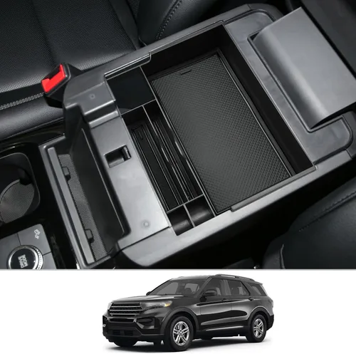 Miniatura 7 de CDEFG 2Pcs for 2026 Ford Explorer Center Console Organizer for 2025 2026 Explorer (Active/ST-Line/Tremor/Platinum/ST) Accessories Middle Console