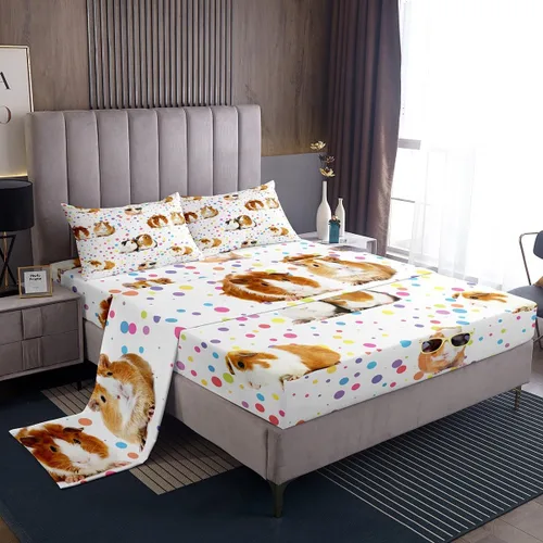 Miniatura 11 de Feelyou Juego de sábanas bajeras de animales salvajes de animales salvajes con dibujos animados, safari salvaje, juego de ropa de cama para niños