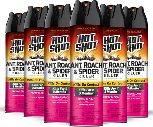 Miniatura 9 de Hot Shot Asesino de hormigas, cucarachas y arañas, 17.5 onzas, mata cucarachas y hormigas listadas en contacto, insecticida en aerosol