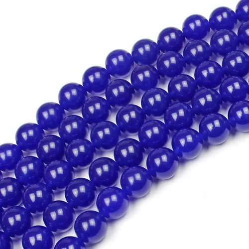 Miniatura 4 de MJDCB Cuentas de piedra natural de jade zafiro redondas sueltas para hacer joyas DIY Pulsera Collar (8mm)