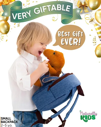 Miniatura 2 de Naturally KIDS - Juguetes de dinosaurio para niños de 2 a 5 años, regalo de cumpleaños, mochila de dinosaurio para niños pequeños