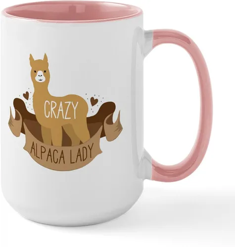 Miniatura 12 de CafePress Alpaca For Christmas Large Mug 15 oz (444 ml) Ceramic Coffee Mug