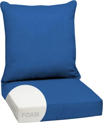 Miniatura 126 de Arden Outdoor Deep Seat Cushion Set, 24 x 24 pulgadas, Cojín para exteriores resistente al clima, a la lluvia y a la decoloración para silla, sofá