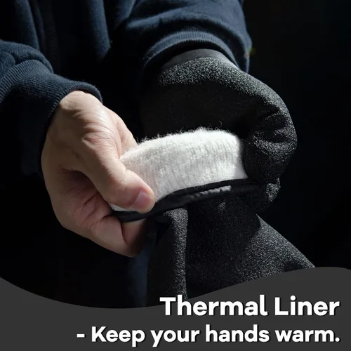 Miniatura 3 de KAYGO Guantes de trabajo térmicos impermeables con aislamiento – KG140W, guantes de invierno para condiciones frías para hombres y mujeres, mano