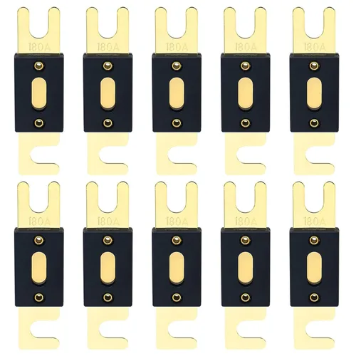 Miniatura 26 de Baomain Paquete de 2 fusibles ANL de 300 A a granel con terminales chapados en oro para audio de automóvil, amplificador, camión, barco, RV