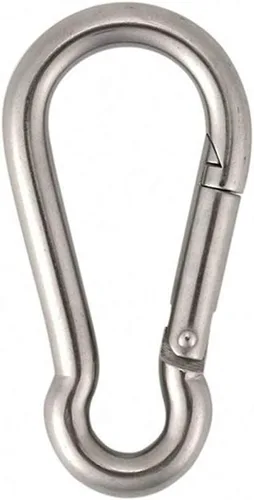 Miniatura 4 de Muelle para silla de hamaca, kit para colgar sillas de hamaca, ganchos de hamaca, acero inoxidable resistente con 2 mosquetones de gancho de resorte