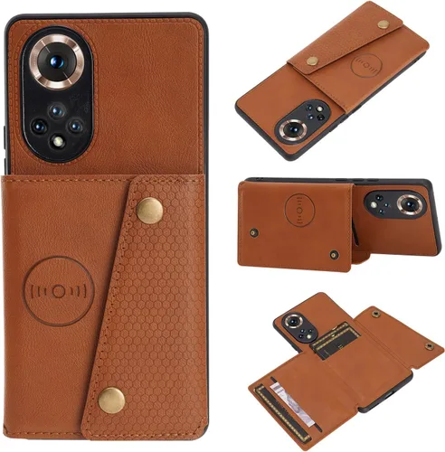 Funda para Huawei Nova 9 con ranura para tarjeta Honor 50 NTH-AN00 NTH-NX9/nova 9 4G NAM-AL00 NAM-LX9 NAM-LX9 NAM-L09 NAM-L29 - Funda marrón