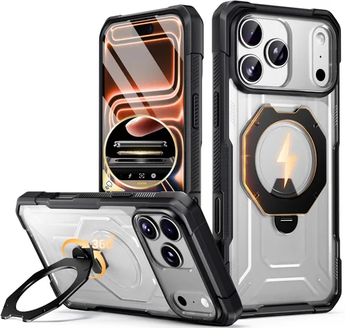 Miniatura 17 de Funda Poetic Spartan con soporte de anillo para iPhone 17, [Botón de control de cámara][Compatible con Magsafe], funda protectora de cuerpo