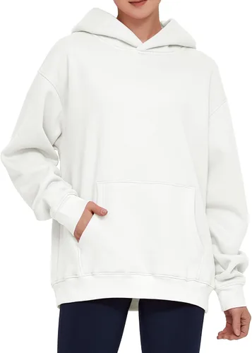 Miniatura 2 de THE GYM PEOPLE Sudadera con capucha de gran tamaño para mujer, ajuste holgado, forro polar suave, con bolsillos