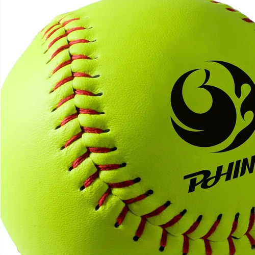 Miniatura 4 de PHINIX Softballs de cuero dividido lento competencias de práctica de calidad profesional de 11 pulgadas (COR .44 / Comp.375)
