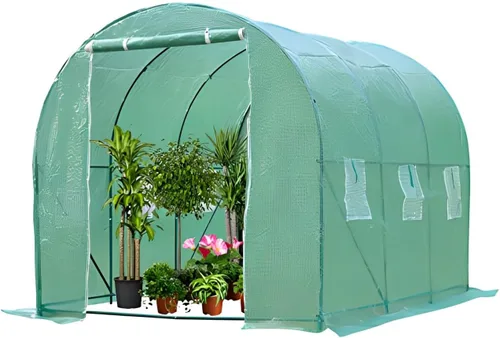 Kit de invernadero para invernadero con ventanas de observación para plantas al aire libre, casas verdes para exteriores (L10 x 7 x 7 x 7 pies)