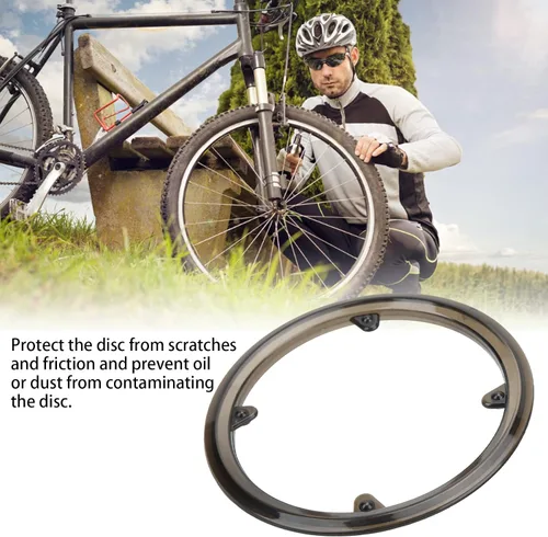 Miniatura 2 de plplaaoo Protector de cadena, cubierta protectora de piñón de bicicleta, protector de cadena de bicicleta de montaña, con 4 agujeros, cubierta