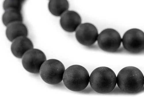 Miniatura 107 de The Bead Chest Cuentas de Jade Blanco Mate Redondas (8mm): Piedra Preciosa Orgánica Redonda Esférica de Energía con Poder de Sanación para Hacer