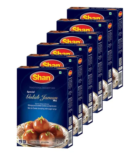 Miniatura 75 de Shan Polvo de crema de mango, 7.05 oz, postre esencial para cualquier ocasión, apto para vegetarianos, bolsa hermética en una caja (paquete de 3)
