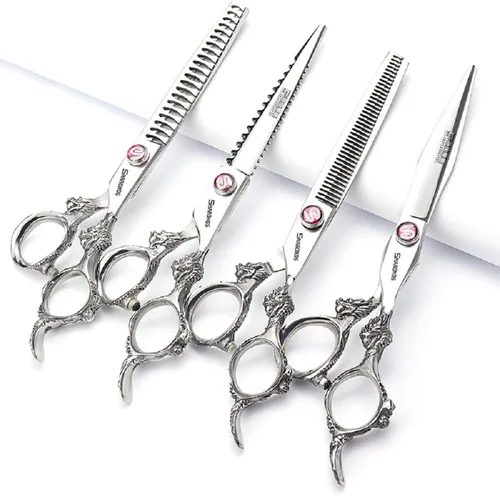 Miniatura 14 de Tijeras de corte de pelo, tijeras profesionales de peluquería de 6 pulgadas, uso doméstico para hombre, mujer, adultos, niños, bebés