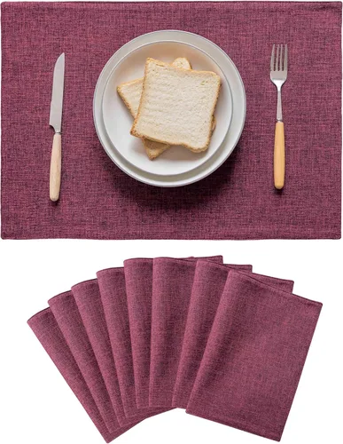 Miniatura 56 de Juego de 6 manteles individuales resistentes al calor para mesa de comedor y cocina de Home Brilliant, manteles individuales para mesa de comedor