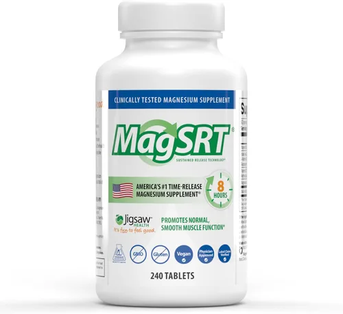 Miniatura 8 de Jigsaw Health MagSRT Suplemento de magnesio con vitamina B6, ácido fólico y B12 120 tabletas 30 porciones