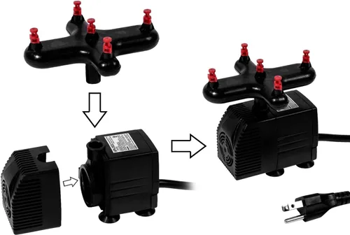 Miniatura 8 de Reemplazo del colector de pulverización de máquina de clonación con boquillas de pulverización adicionales de 6 x 360 grados para máquina