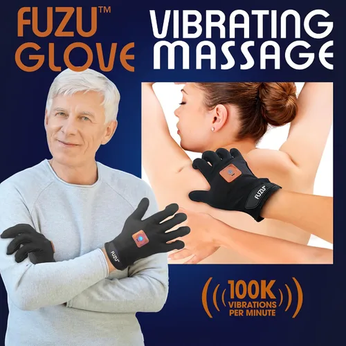 Miniatura 7 de Fuzu Guantes de masaje vibratorios utilizados para masajes de parejas, masaje muscular dolorido, espalda, cuello, hombros, piernas, 20 velocidades
