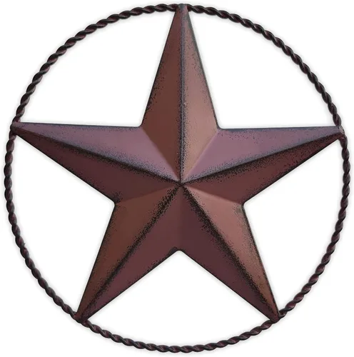 Miniatura 12 de JoyEvy Estrella de granero roja y negra de Texas de 6, 9 y 12 pulgadas, 3 piezas, estrellas de arte de metal para exteriores, decoración de pared 6