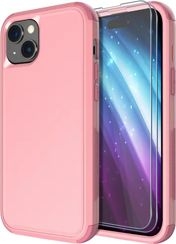 Miniatura 15 de Diverbox Funda para iPhone 15 Plus [a prueba de golpes] [a prueba de caídas] [protector de pantalla de vidrio templado], funda de protección