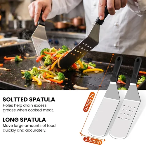 Miniatura 3 de Kit de accesorios para plancha, juego de 144 piezas de herramientas para plancha y parrilla para Blackstone y Camp Chef, juego profesional