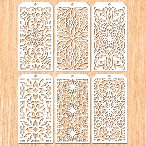Miniatura 9 de 6 plantillas decorativas para bricolaje, plantillas geométricas reutilizables para pintura, plantillas de dibujo artístico, plantillas de cara