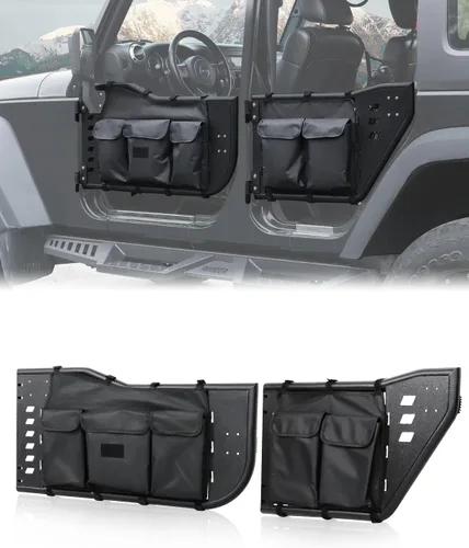 Miniatura 11 de JROAD Wrangler JK - Puertas tubulares de verano para Jeep Wrangler JK Unlimited de 2 puertas (excluye los modelos JL y JT) Puertas delanteras 2