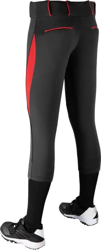 Miniatura 3 de CHAMPRO Surge - Pantalón tradicional de sóftbol de tiro bajo con ribetes trenzados de color en contraste