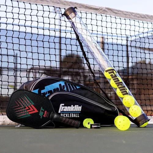 Miniatura 8 de Franklin Sports Juegos de pickleball para principiantes, juegos de 2 + 4 jugadores, paletas de aluminio + bolas de pickleball X-40, aprobadas por