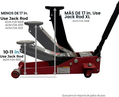 Miniatura 8 de AGM Jack Rod, barra de soporte de bloqueo de 2 toneladas para gatos de piso, gato no incluido, viaje de 14 pulgadas, 3 libras, soporte de gato