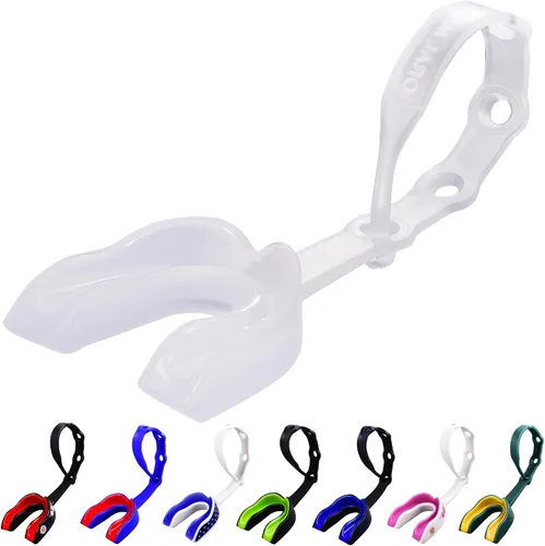 Miniatura 8 de Oral Mart - Protector bucal deportivo con correa para fútbol, lacrosse, hockey sobre hielo, taekwondo