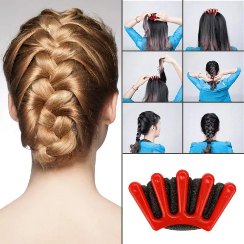 Miniatura 5 de Winkeyes - Juego de herramientas para trenzar el cabello con accesorios de modelado de cabello para trenzas en espiral simples y rápidas